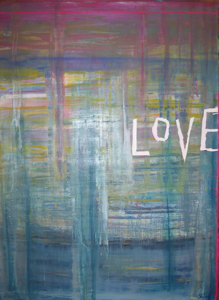julia-nissimoff-art-love-71x97cm-acrylic/spray/wax-on-canvasLove 71 x 97 cm