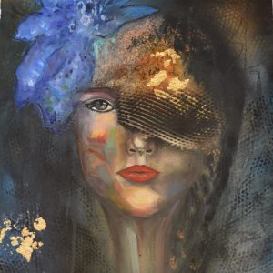 "Blue Flower" Original